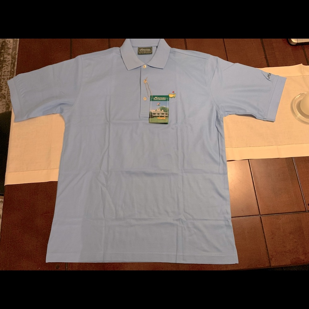 Mens Medium Masters Polo, Sky Blue